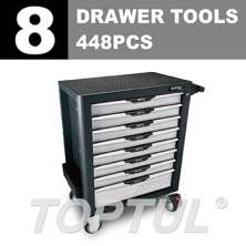 PRO-PLUS SERIES W/8 Drawer Tool Trolley -448PCS  8 DRAWER TOOLS  0