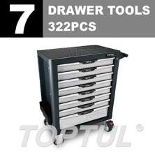 PRO-PLUS SERIES W/8 Drawer Tool Trolley -322PCS  7 DRAWER TOOLS 0