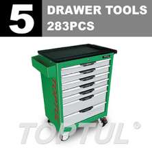 PRO-LINE SERIES W/7 Drewer Tool Trolley -283PCS  5 DRAWER TOOLS  0